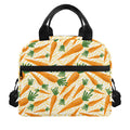Orange Carrot Pattern Print Insulated Lunch Bag