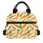 Orange Carrot Pattern Print Insulated Lunch Bag