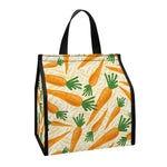 Orange Carrot Pattern Print Insulated Lunch Tote