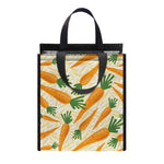 Orange Carrot Pattern Print Insulated Lunch Tote