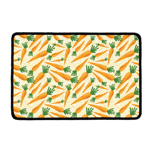 Orange Carrot Pattern Print Kitchen Mat
