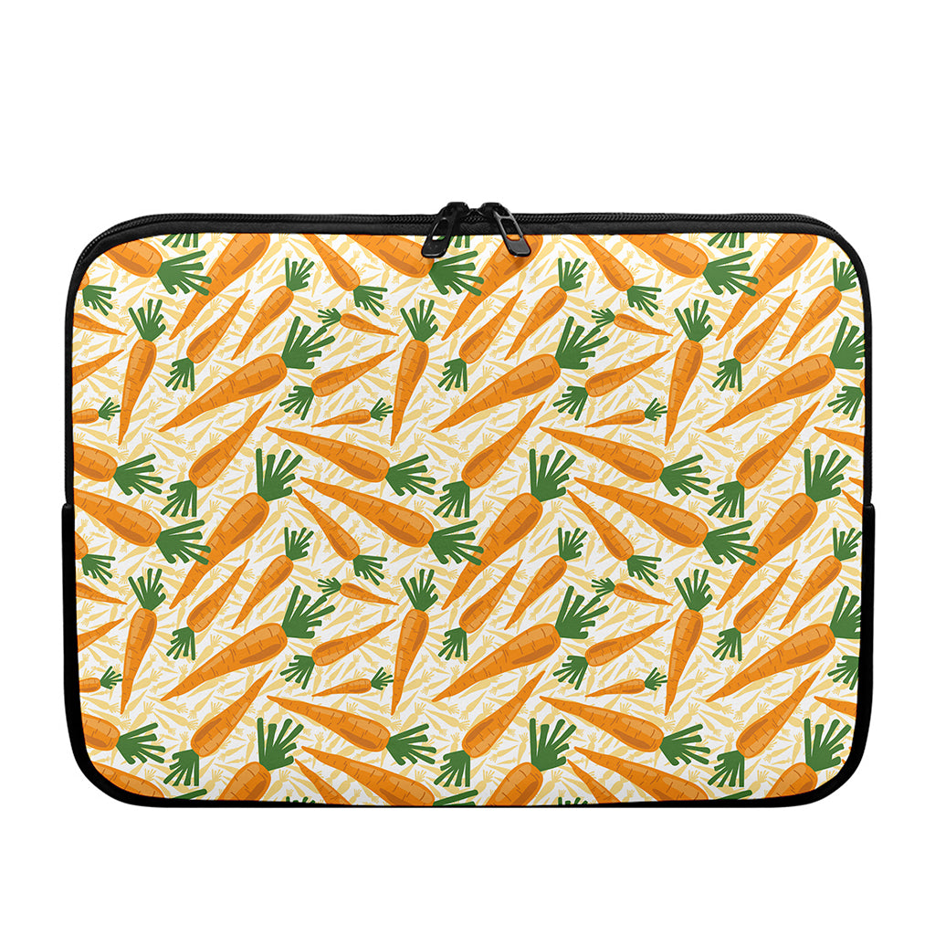 Orange Carrot Pattern Print Laptop Sleeve