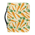 Orange Carrot Pattern Print Leather Bible Cover