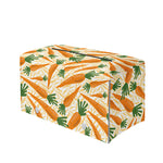 Orange Carrot Pattern Print Leather Tissue Box Cover