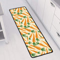 Orange Carrot Pattern Print Long Kitchen Mat