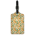 Orange Carrot Pattern Print Luggage Tag