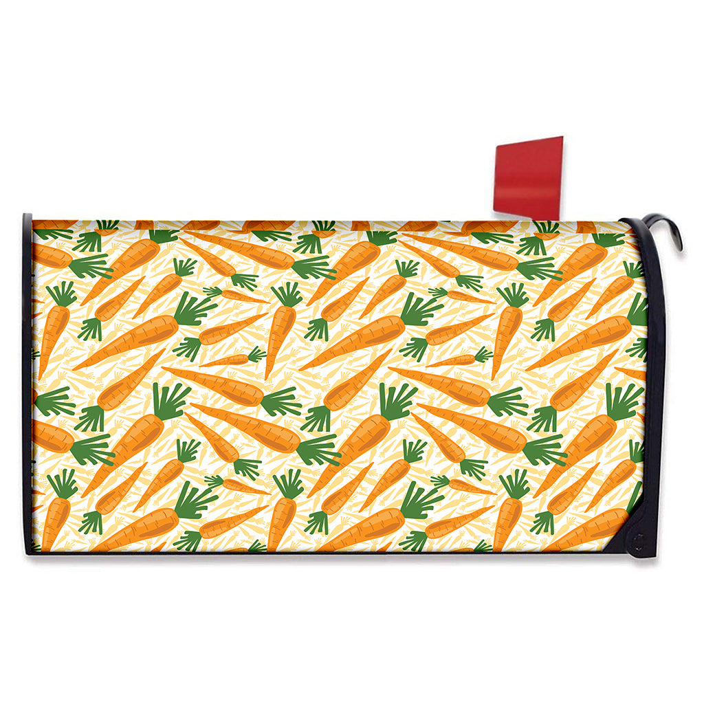 Orange Carrot Pattern Print Mailbox Cover