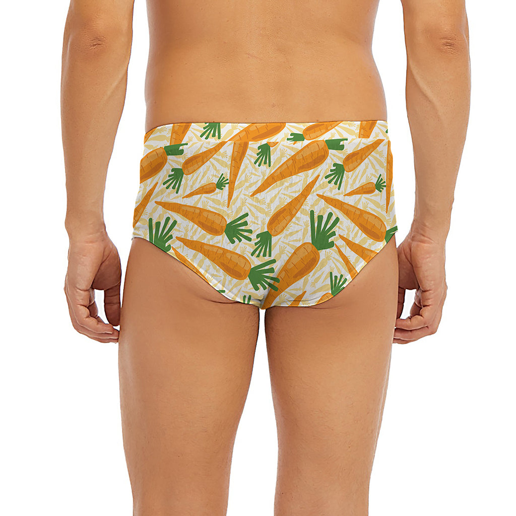Orange Carrot Pattern Print Men's Briefs