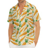 Orange Carrot Pattern Print Men's Deep V-Neck Shirt