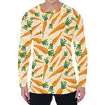 Orange Carrot Pattern Print Men's Long Sleeve T-Shirt