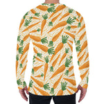 Orange Carrot Pattern Print Men's Long Sleeve T-Shirt