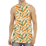 Orange Carrot Pattern Print Men's Muscle Tank Top