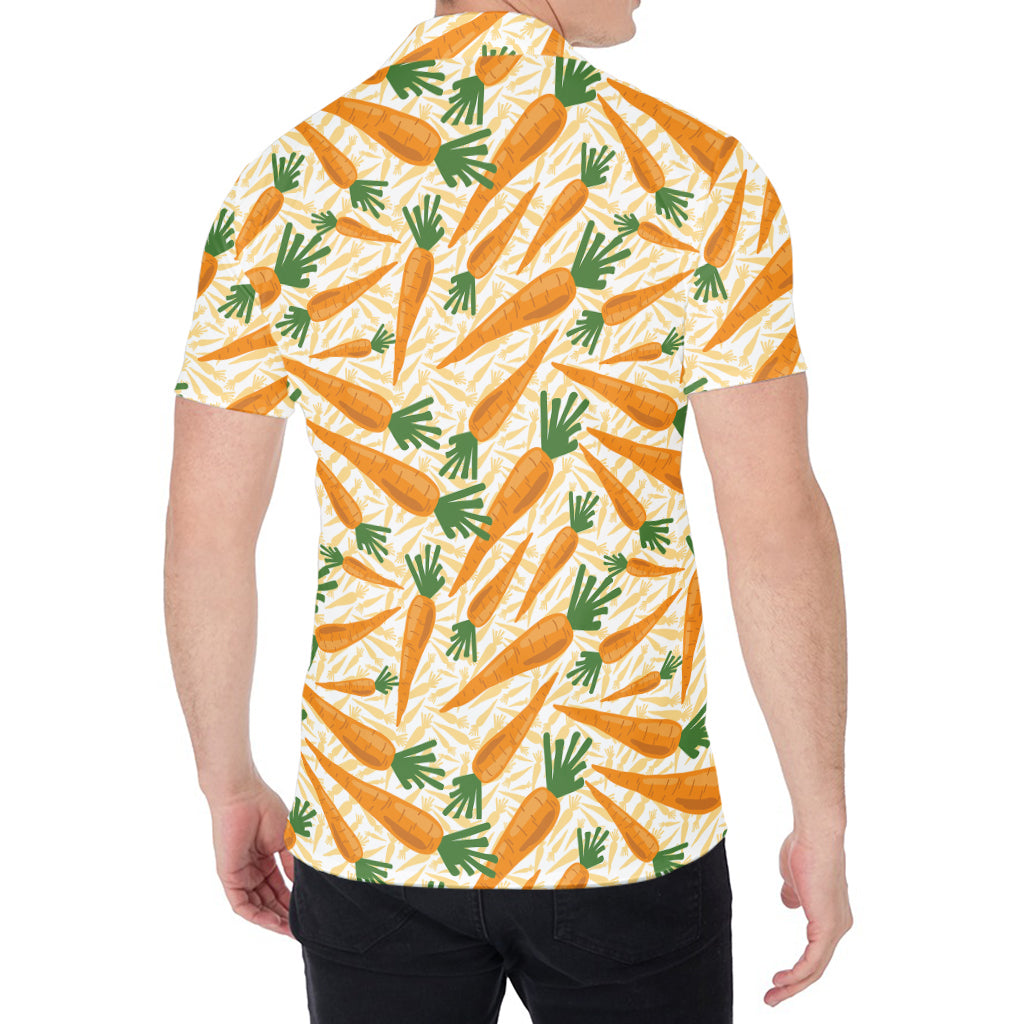 Orange Carrot Pattern Print Men's Shirt