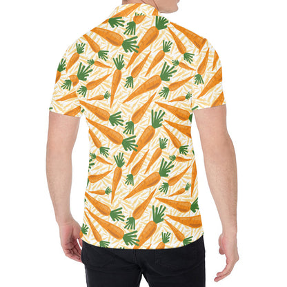 Orange Carrot Pattern Print Men's Shirt