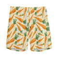 Orange Carrot Pattern Print Men's Athletic Shorts