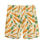 Orange Carrot Pattern Print Men's Sports Shorts