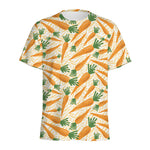 Orange Carrot Pattern Print Men's Sports T-Shirt