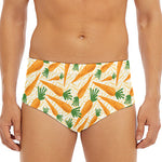 Orange Carrot Pattern Print Men's Triangle Swim Briefs