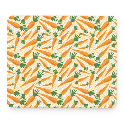 Orange Carrot Pattern Print Mouse Pad