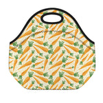 Orange Carrot Pattern Print Neoprene Lunch Bag