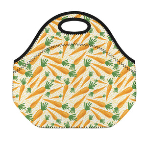 Orange Carrot Pattern Print Neoprene Lunch Bag