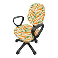 Orange Carrot Pattern Print Office Chair Cover