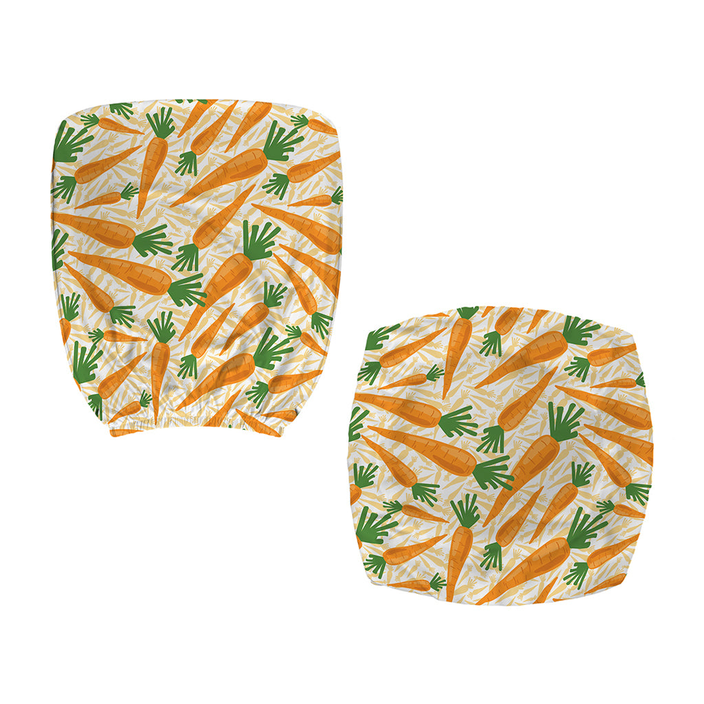 Orange Carrot Pattern Print Office Chair Cover