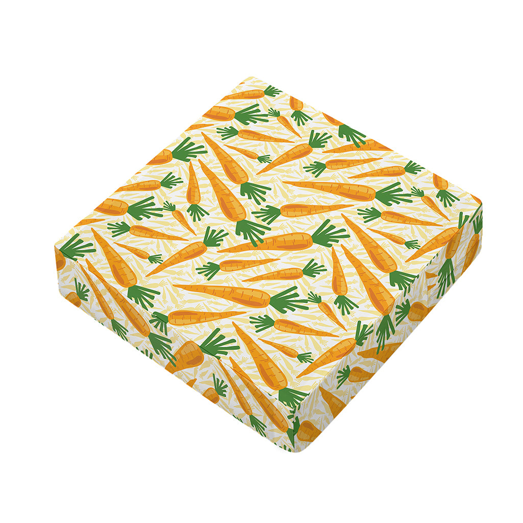 Orange Carrot Pattern Print Outdoor Seat Cushion Cover