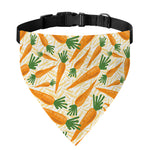 Orange Carrot Pattern Print Over The Collar Dog Bandana