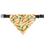 Orange Carrot Pattern Print Over The Collar Dog Bandana