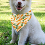 Orange Carrot Pattern Print Over The Collar Dog Bandana