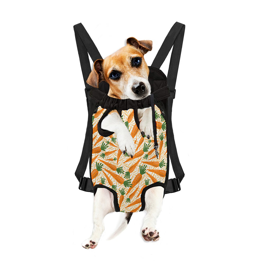 Orange Carrot Pattern Print Pet Carrier Backpack