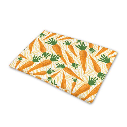 Orange Carrot Pattern Print Pet Cooling Mat Cover
