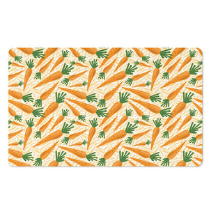 Orange Carrot Pattern Print Polyester Doormat