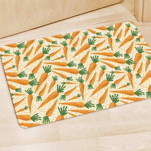 Orange Carrot Pattern Print Polyester Doormat