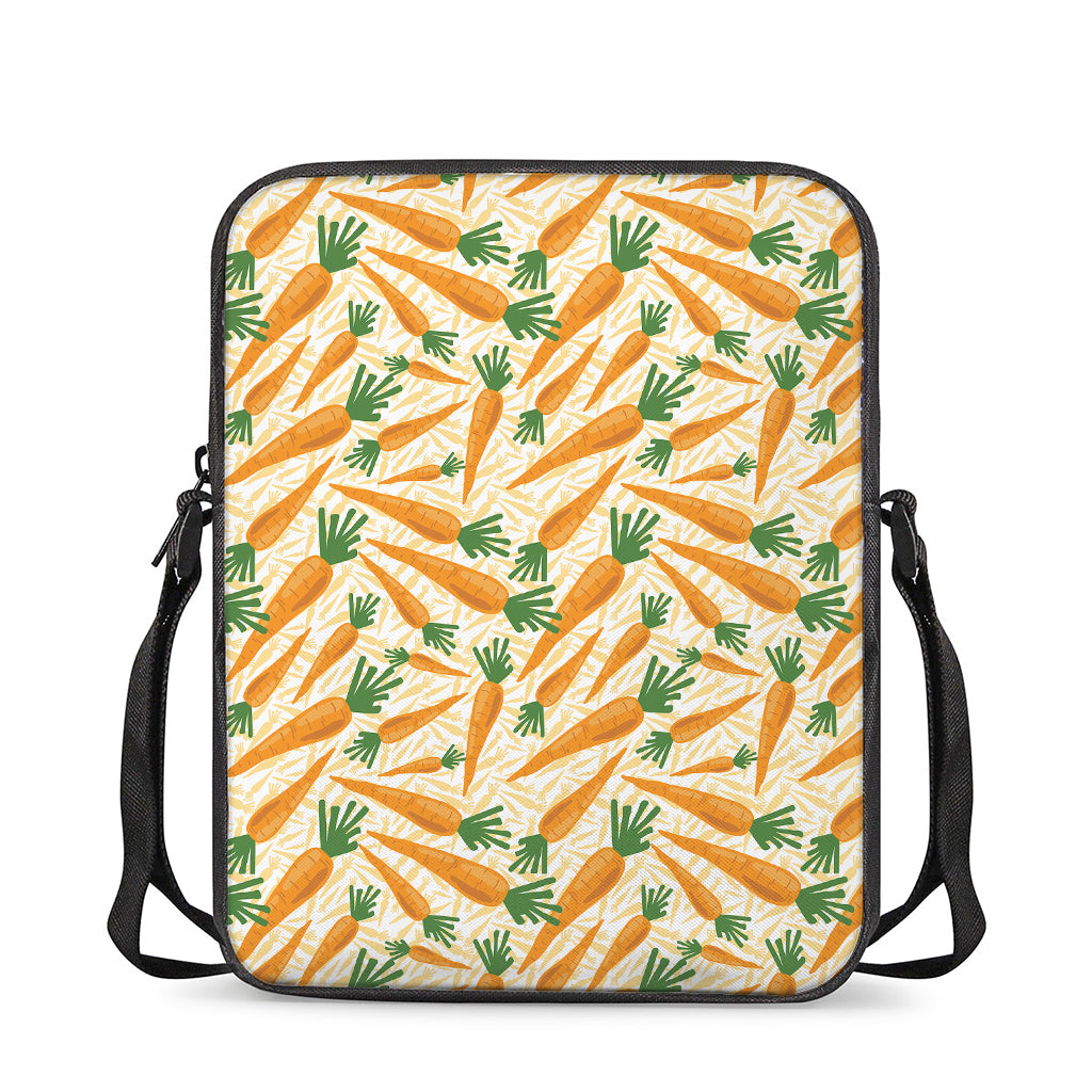 Orange Carrot Pattern Print Rectangular Crossbody Bag