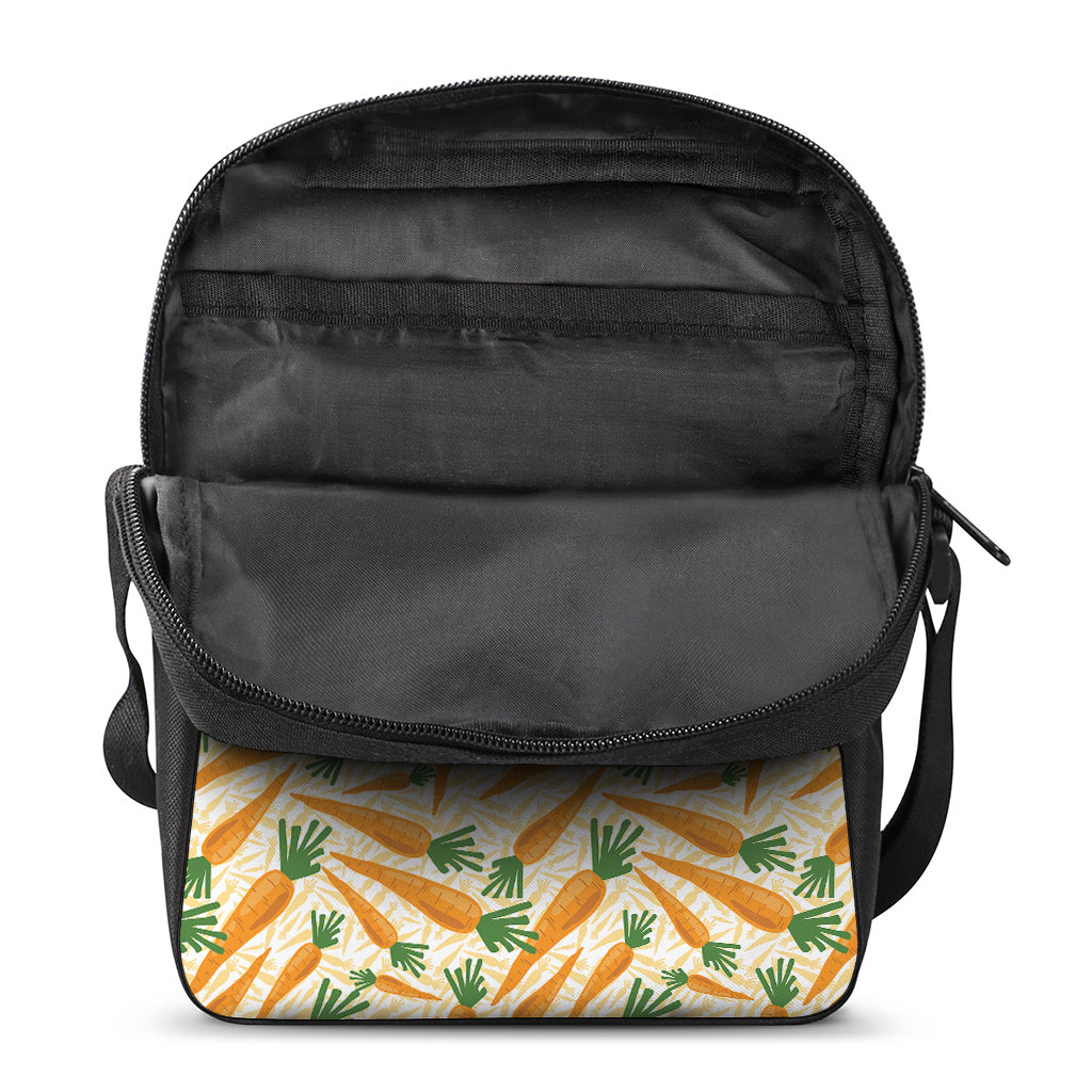 Orange Carrot Pattern Print Rectangular Crossbody Bag