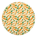 Orange Carrot Pattern Print Round Blanket