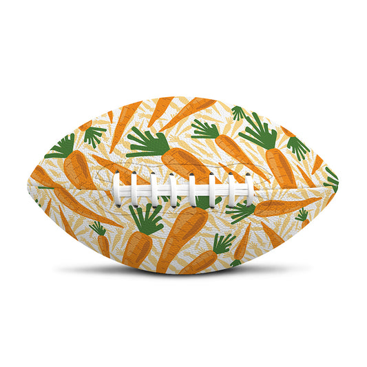 Orange Carrot Pattern Print Rugby Ball