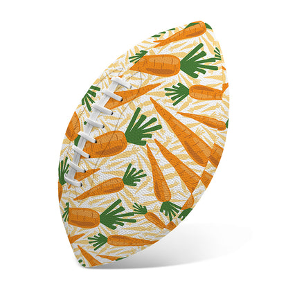 Orange Carrot Pattern Print Rugby Ball