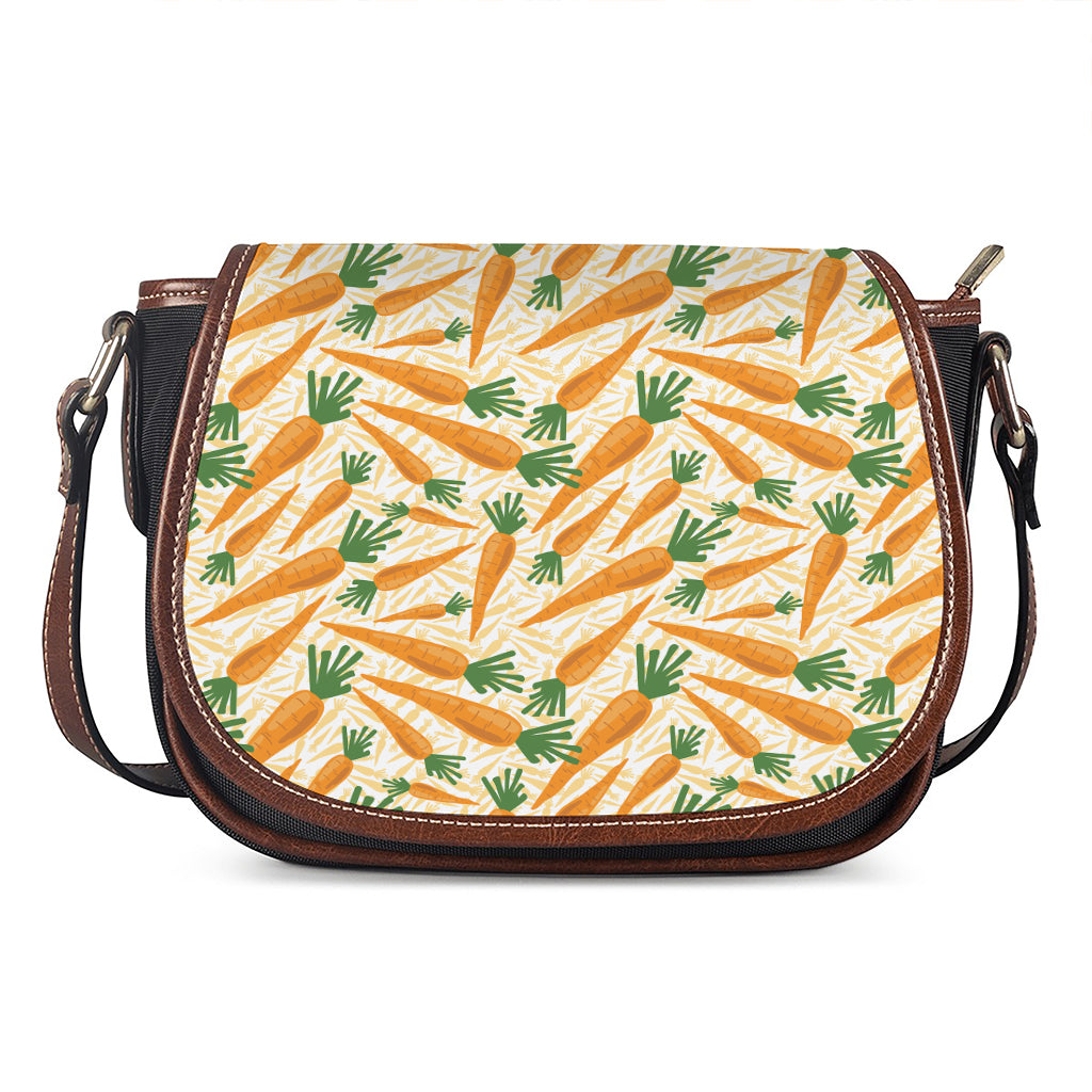 Orange Carrot Pattern Print Saddle Bag