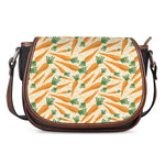 Orange Carrot Pattern Print Saddle Bag