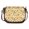 Orange Carrot Pattern Print Saddle Bag