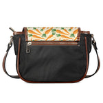 Orange Carrot Pattern Print Saddle Bag