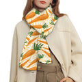 Orange Carrot Pattern Print Scarf