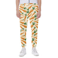 Orange Carrot Pattern Print Joggers