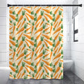 Orange Carrot Pattern Print Shower Curtain