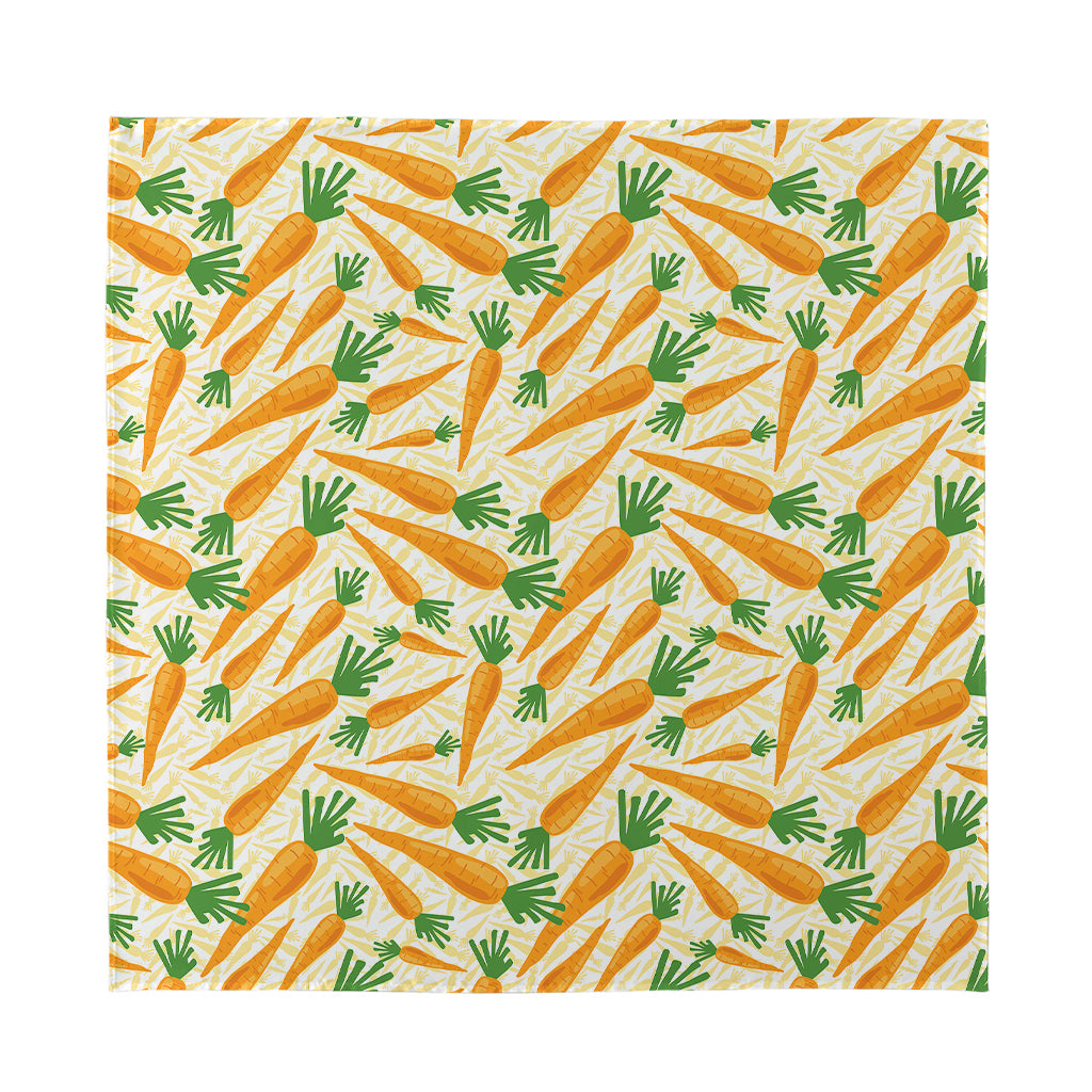 Orange Carrot Pattern Print Silk Bandana