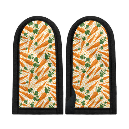 Orange Carrot Pattern Print Skillet Handle Cover