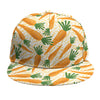 Orange Carrot Pattern Print Snapback Cap